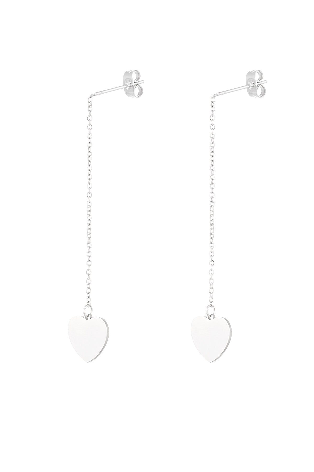 Oorbellen "Hart", Zilver