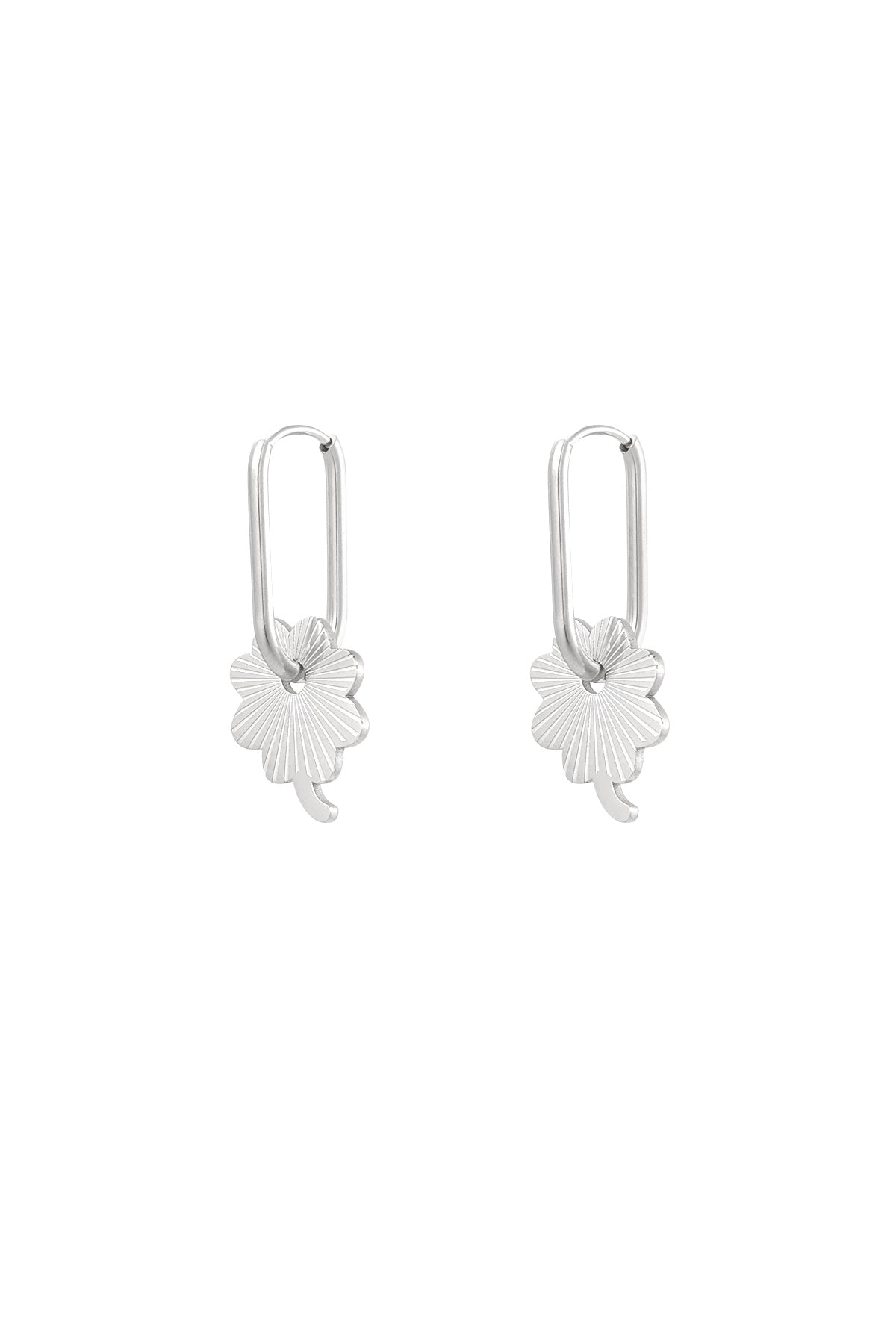 Earrings "Hanging Flower", Silver