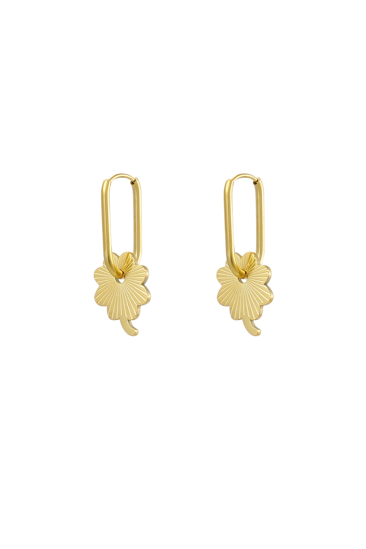 Oorbellen "Hangende Bloem", Goud
