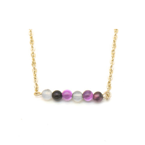 Ketting "Mix van stenen", Goud