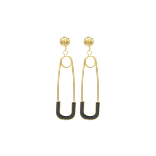 Earrings "Safety pin", Gold