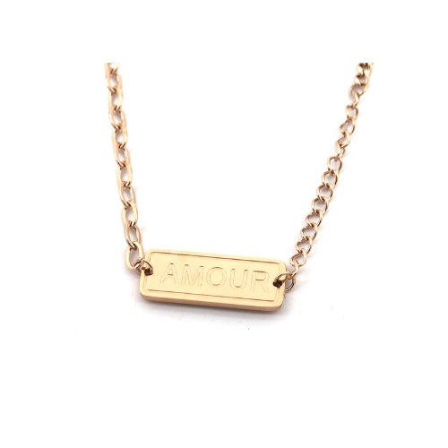 Ketting "AMOUR", Roségoud
