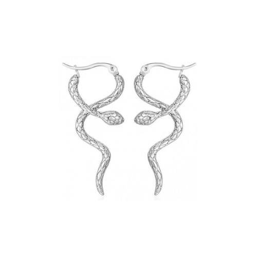 Oorbellen "Slang", Zilver