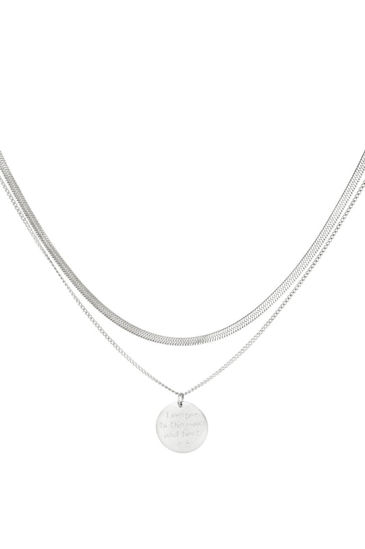Halsketting "To the Moon", Zilver