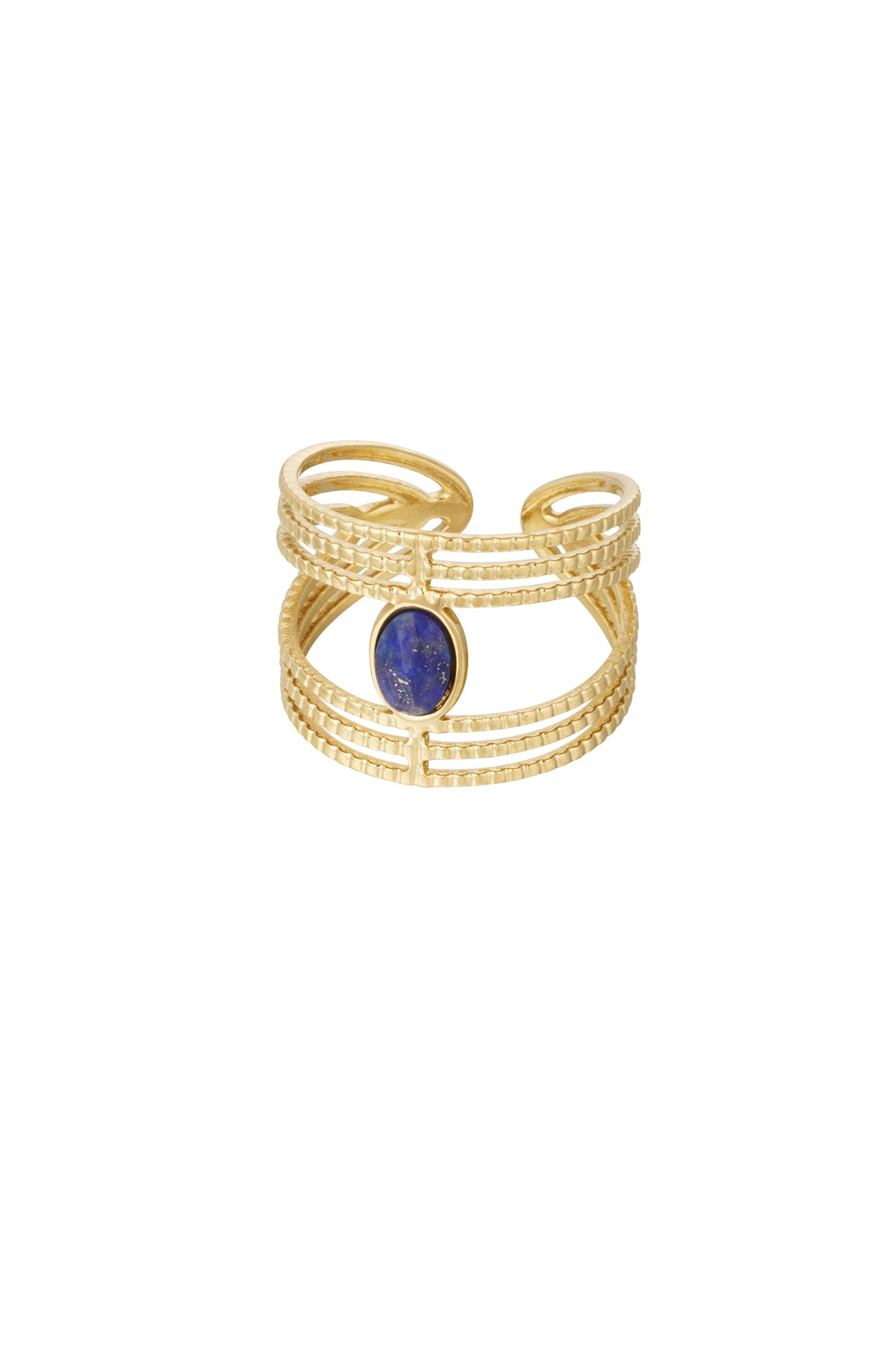 Ring "Ethnic blue stone", Gold