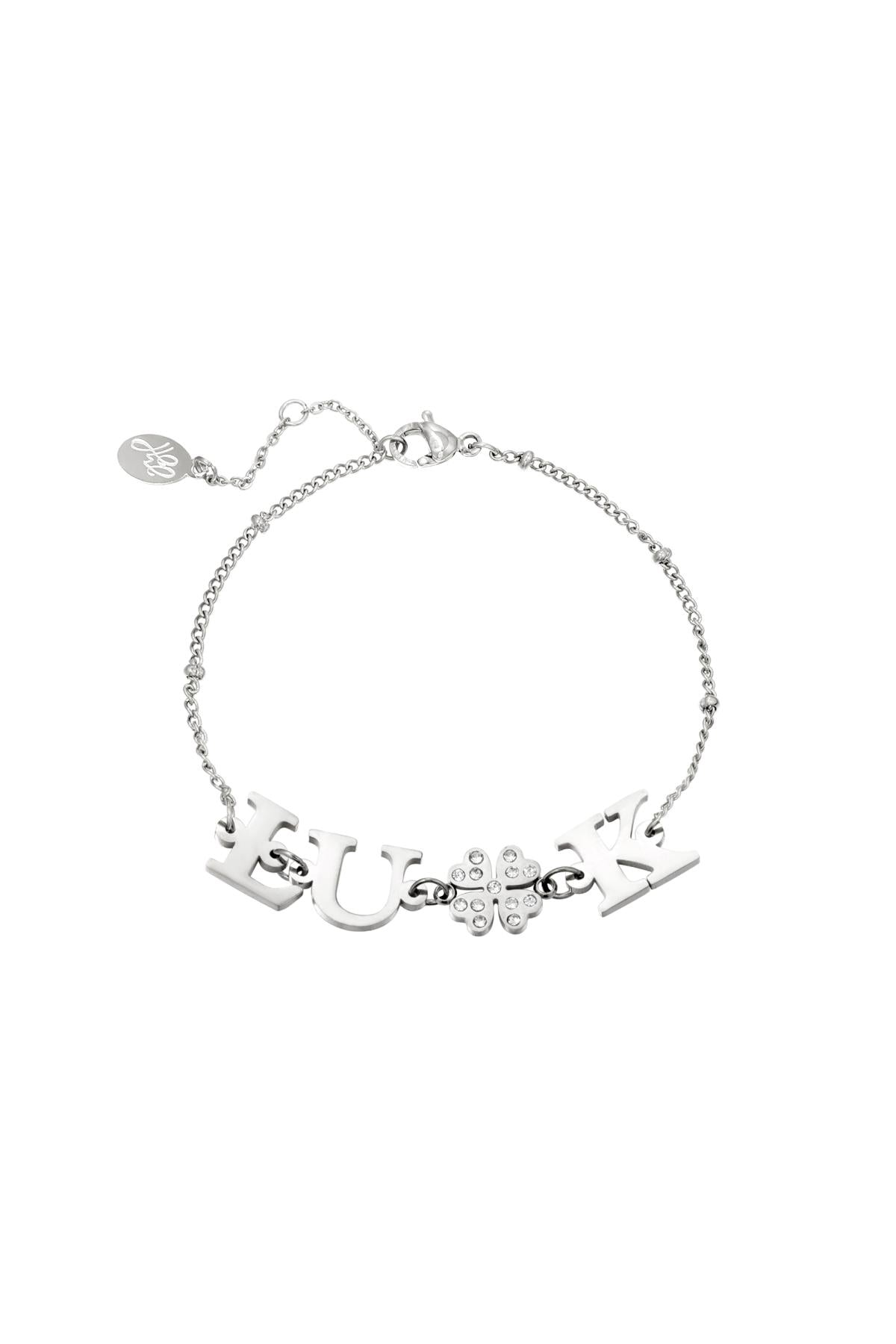 Armband "GELUK", Zilver.