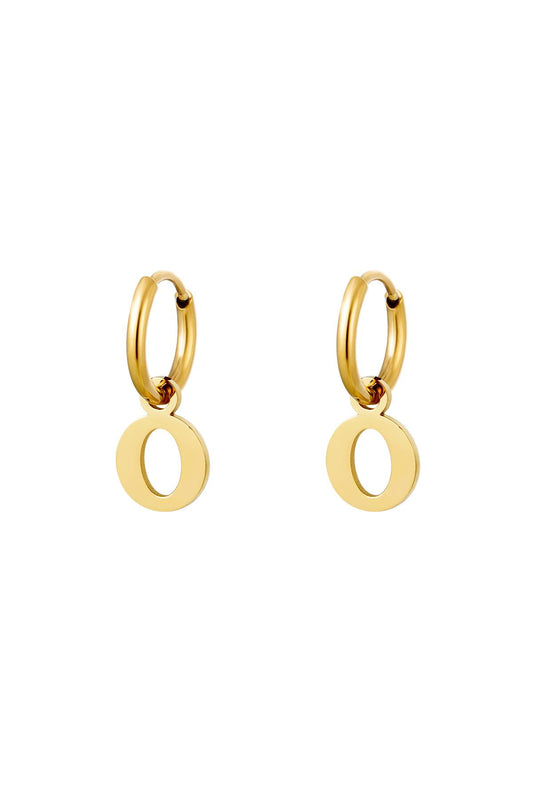 Earrings Initials "O" gold