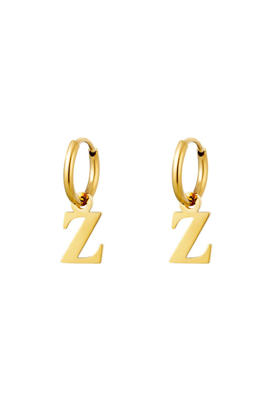 Kolczyki Inicjały "Z" złote