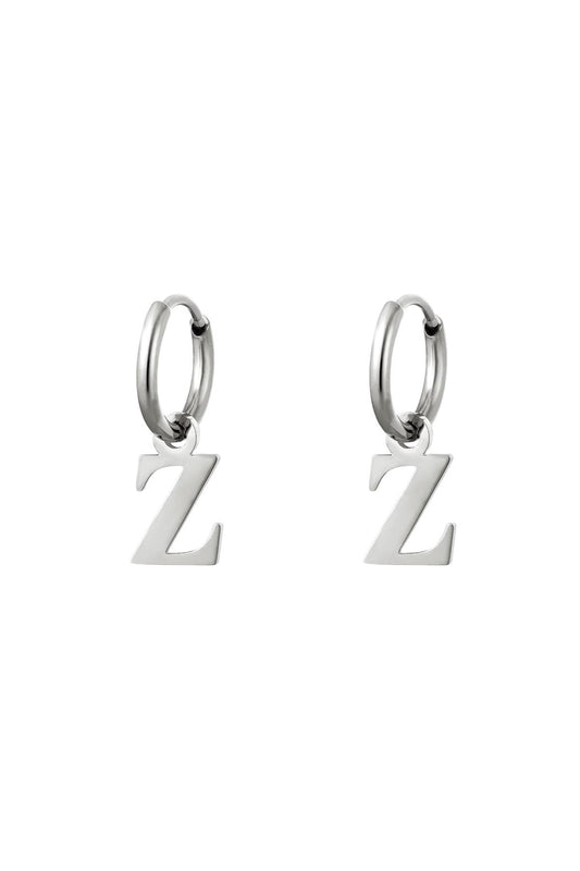 Oorbellen Initialen "Z" zilver