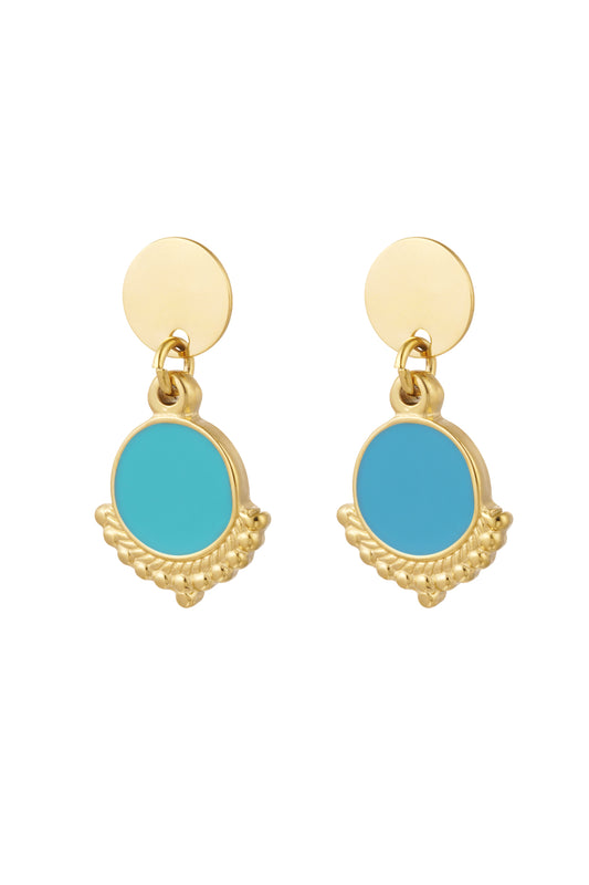 Earrings "Oriental turquoise", Gold