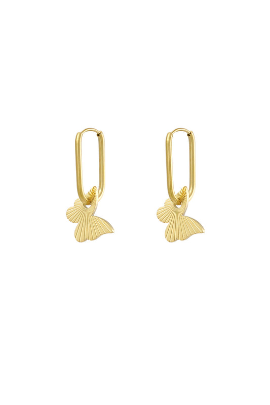 Earrings "Butterfly", Gold