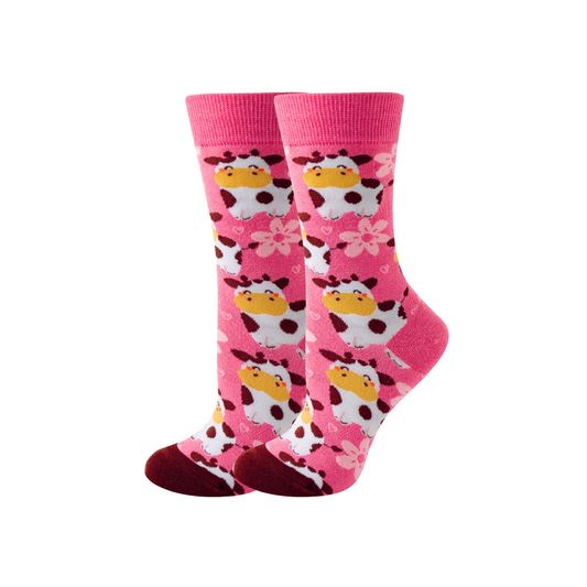 2512-089 Pair of Socks Size 36-40 Cow