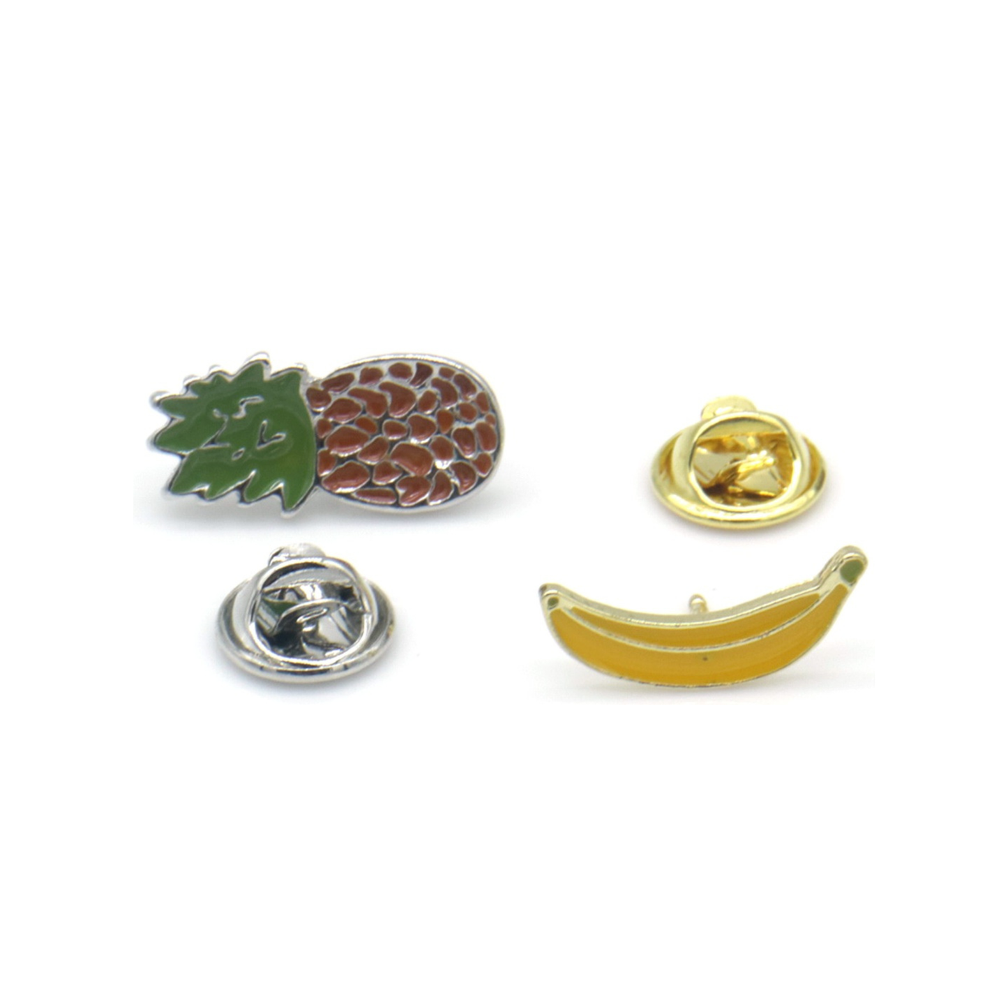Set van 2 pins: Ananas/Banaan