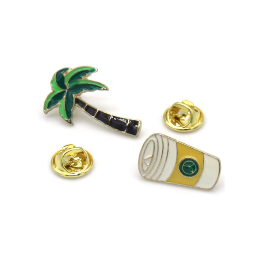 Set of 2 pins: Coffee/Palm