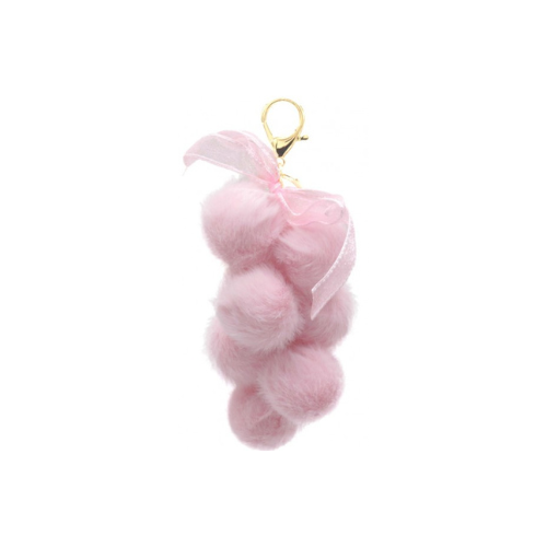 Keychain "Fluffy grapes", Pink