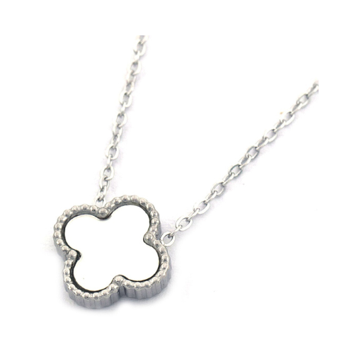 Ketting "Witte klaver", Zilver