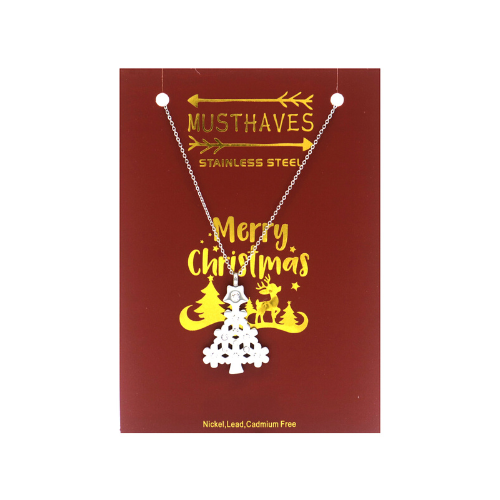 Ketting 'Grote Kerstboom', Zilver