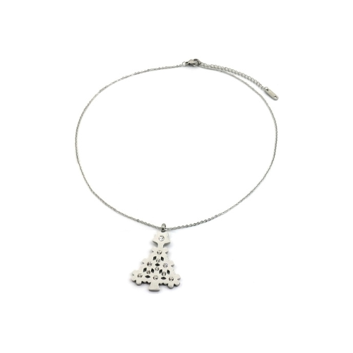 Ketting 'Grote Kerstboom', Zilver