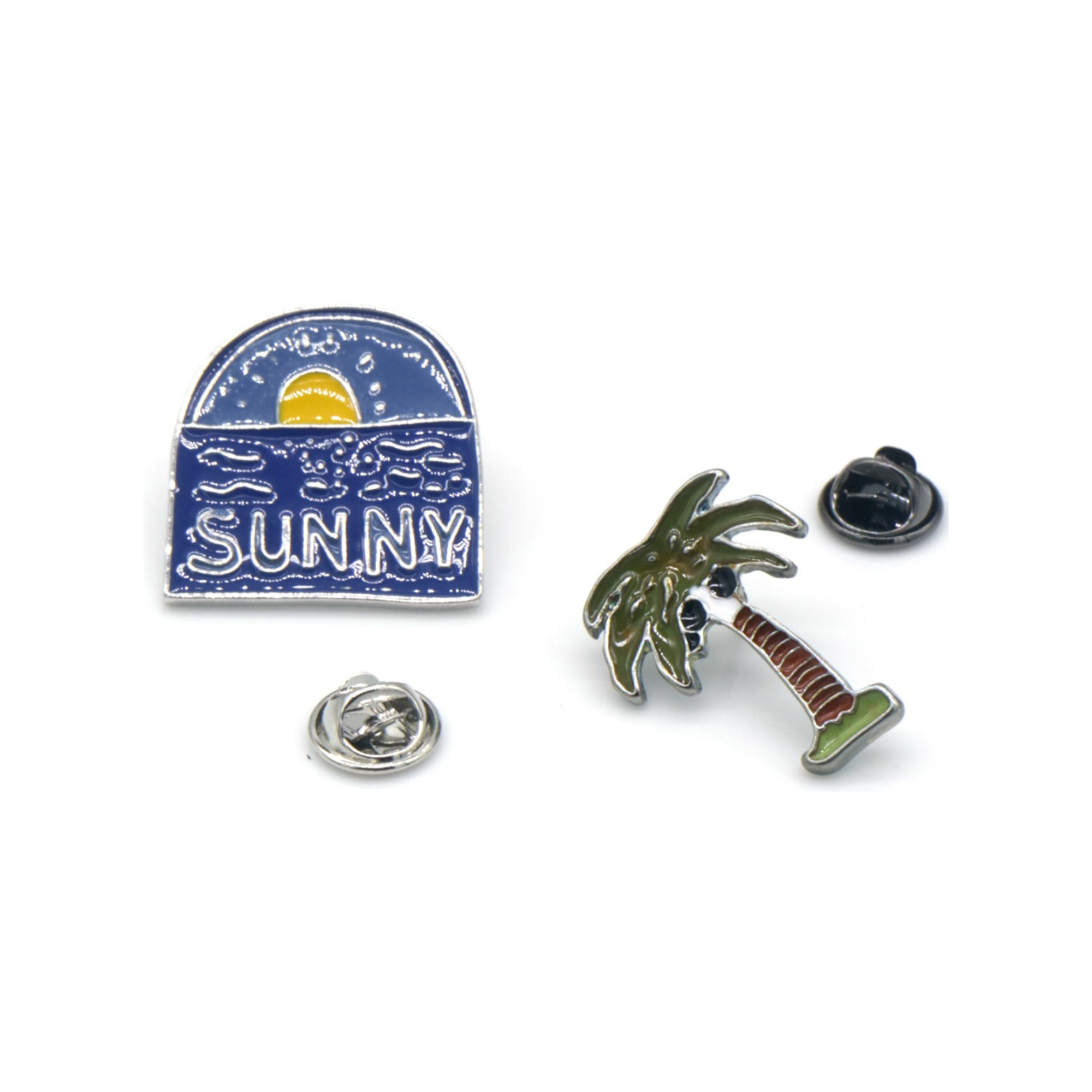 Set of 2 pins: Sunny/Palm – My Mess Shop