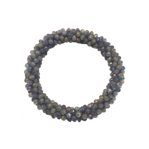Armband "Glazen kralen", Grijs