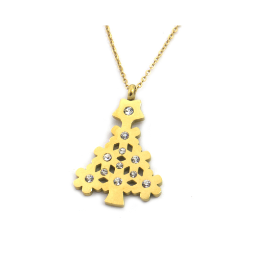 Ketting 'Grote Kerstboom', Goud