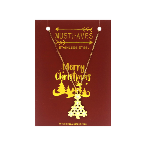 Ketting 'Grote Kerstboom', Goud