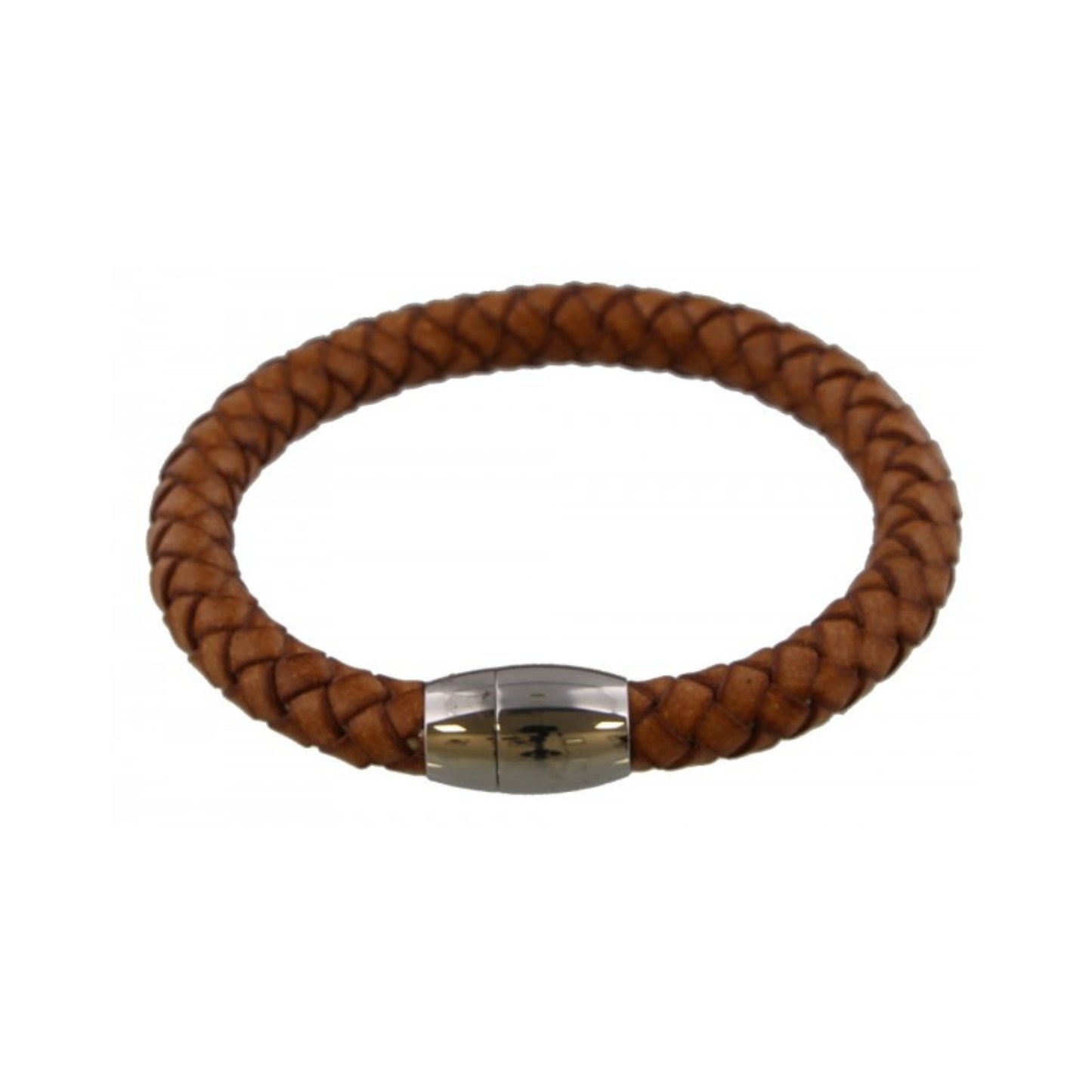 Leather bracelet, Light brown, 19cm.