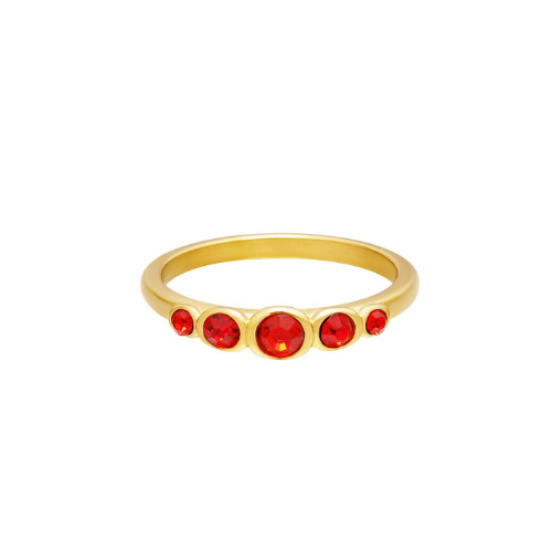 Ring "Red eyelets", Gold